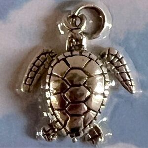 Charm: NEW Sterling Silver Plated Sea Turtle Ocean Beach Travel